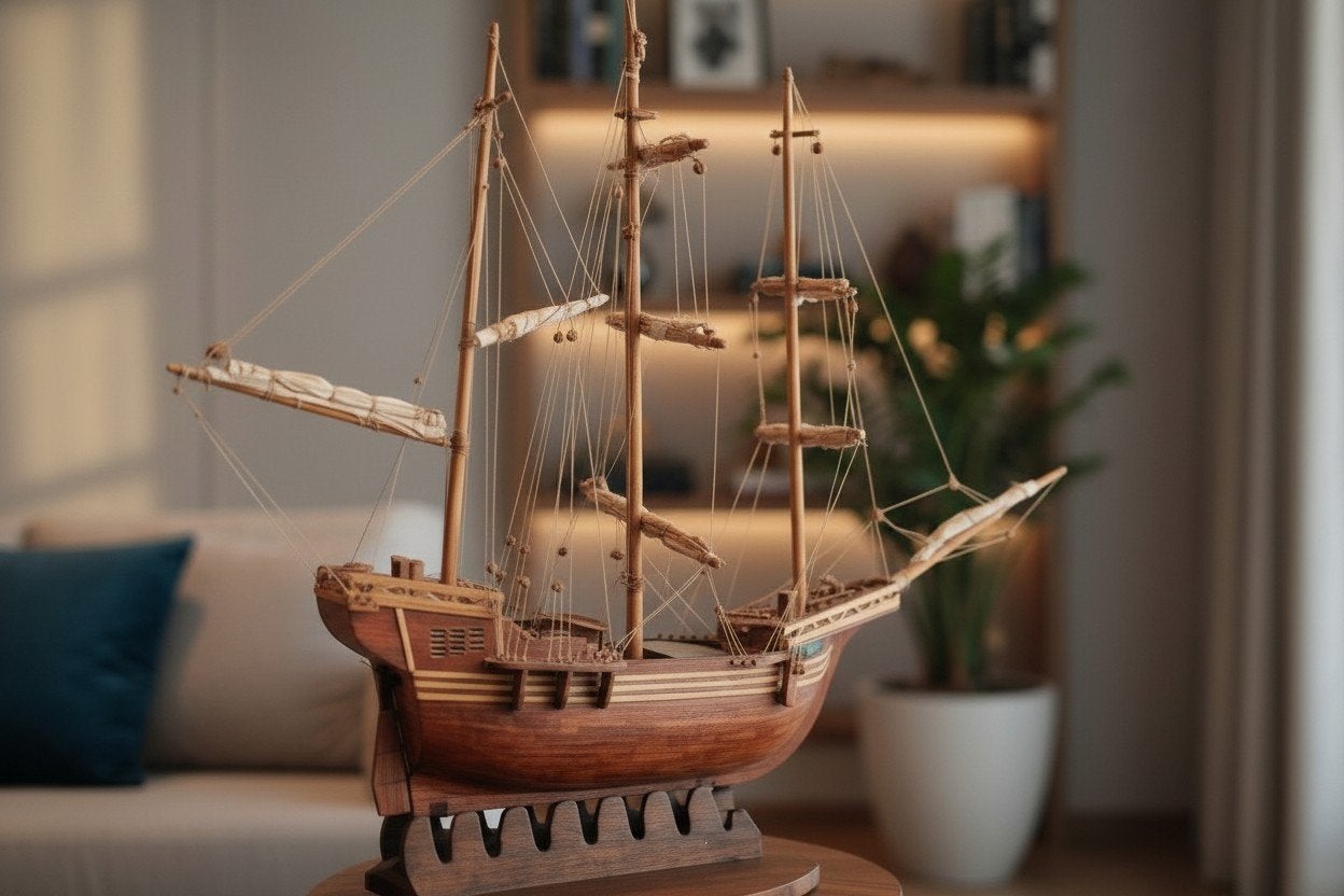 Maquette de bateau en bois authentique « Lucia » — Handmade, Hobby & Loisirs créatifs, Enlèvement ou Envoi