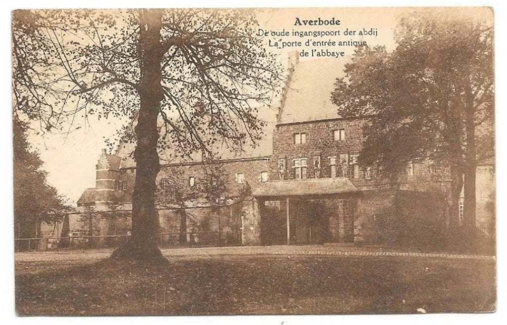 Averbode de oude ingangspoort der abdij, Envoi, 1920 à 1940, Affranchie, Brabant Flamand