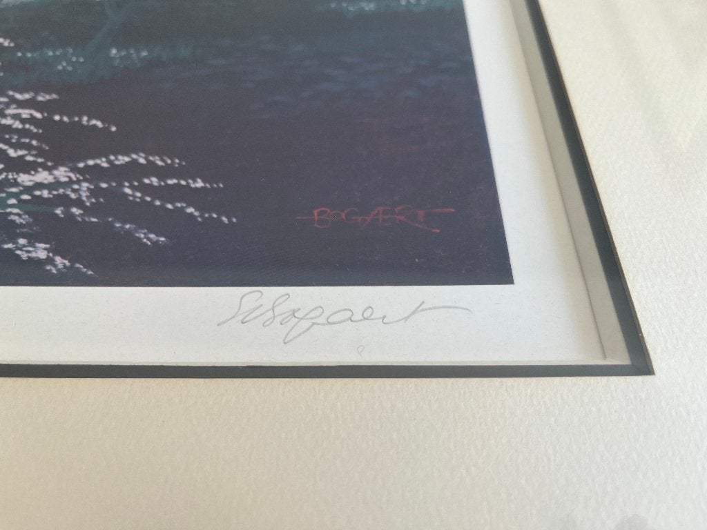 BOGAERT GASTON - L'Eveil, Antiquités & Art, Avec verre, Autres sujets, Enlèvement, Lithographie