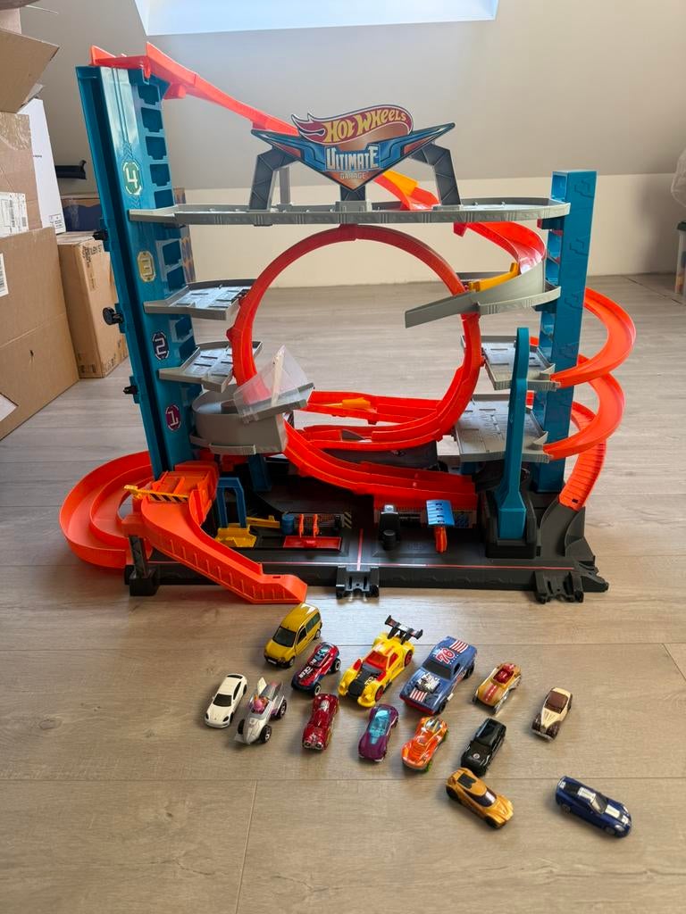 Hotweels autobaan, Kinderen en Baby's, Ophalen, Zo goed als nieuw