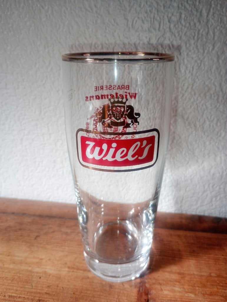 Brasserie verre Wiel's pour les Amis du verre à bière 1988, Enlèvement ou Envoi, Utilisé, Verre ou Verres, Autres marques