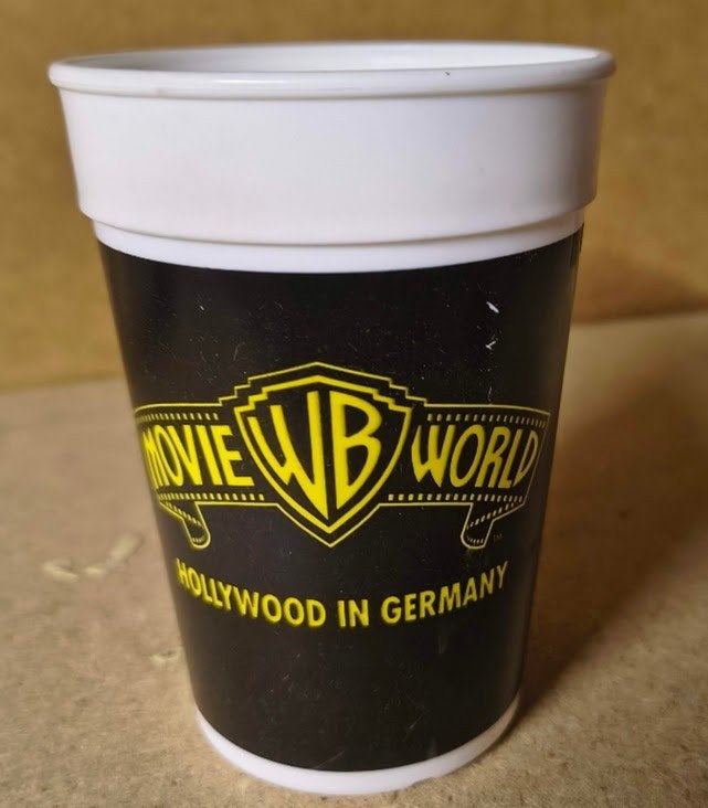 Warner Bros Movie World – vintage plastic beker (Batman), Verzamelen, Ophalen of Verzenden, Gebruikt, Gebruiksvoorwerp