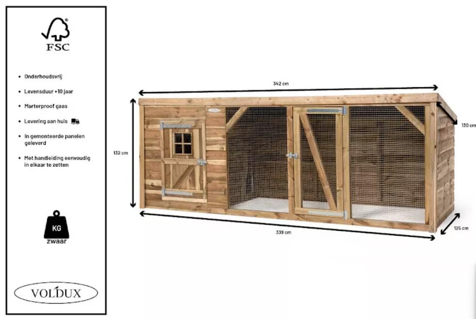 Kippenhok Brit XL, Dieren en Toebehoren, Ophalen of Verzenden, Nieuw, Kippenhok of Kippenren