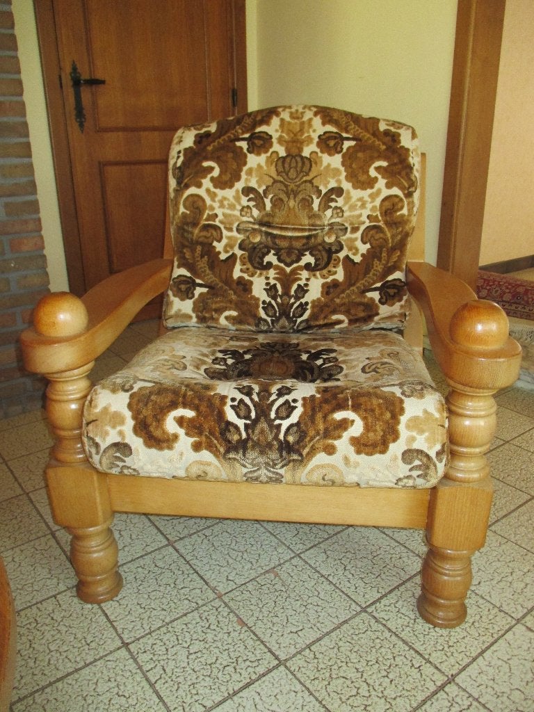 Salon en chêne, Maison & Meubles, Enlèvement, Utilisé, Bois, Vlaamse stijl