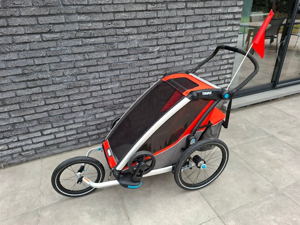 Thule Chariot Cross 1 fietskar, Fietsen en Brommers, Fietsaccessoires | Aanhangwagens en Karren, Ophalen, Gebruikt, Opvouwbaar