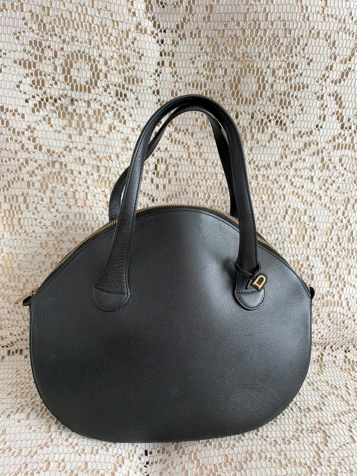 Sac DELVAUX modèle Sourire cuir noir, Enlèvement ou Envoi, Comme neuf, Noir