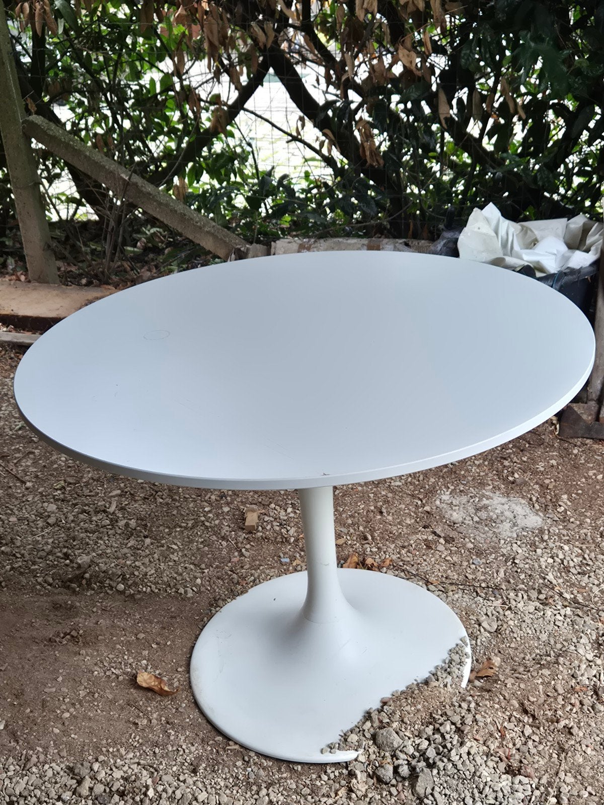 Gratis ronde witte Ikea tafel, Ophalen, Gebruikt