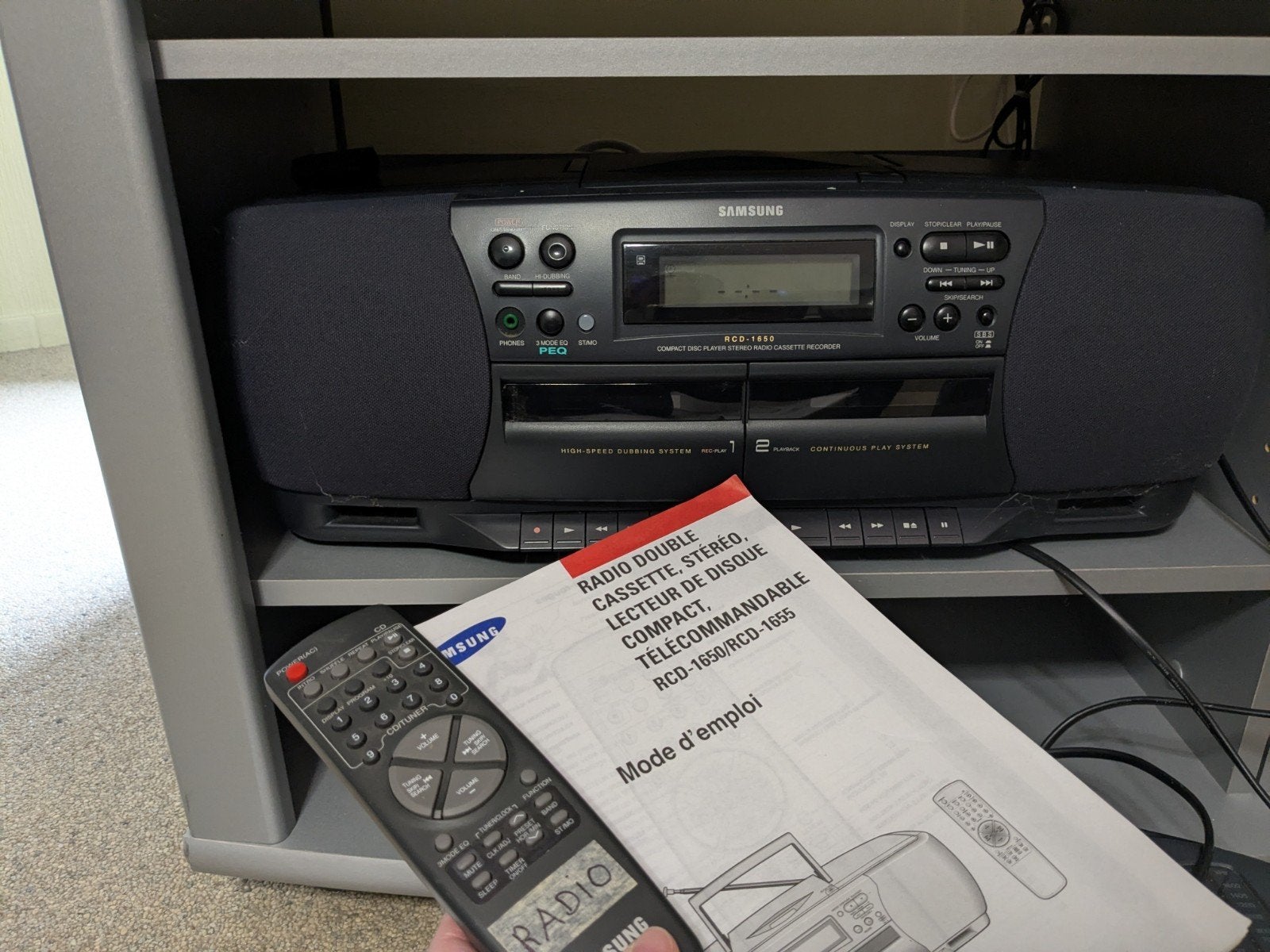 Samsung RCD-1650 Stereo Radio/Cassetterecorder – Met AB & Ha, Ophalen, Gebruikt, Radio