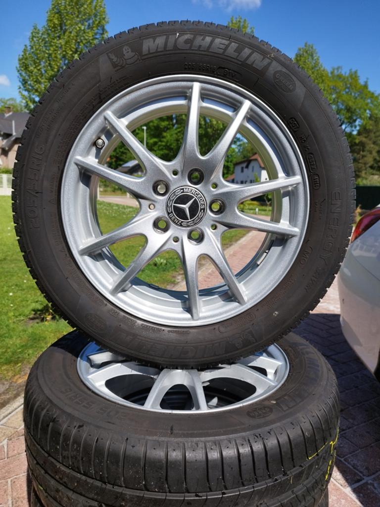 Zomerbanden Michelin 205/55/R16 originele Mercedes+ sensoren, Auto-onderdelen, Banden en Velgen, Ophalen, Gebruikt, 16 inch, 205 mm