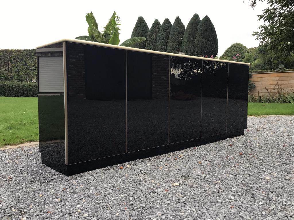 Vintage dressoir en bar 1970s Belgische Belgochrom, Ophalen, Gebruikt