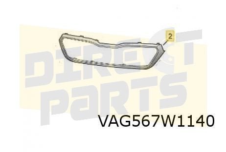 Skoda Kamiq (9/19-1/24) Voorbumpergrille Sierlijst (chrome), -, -, Nieuw, Skoda