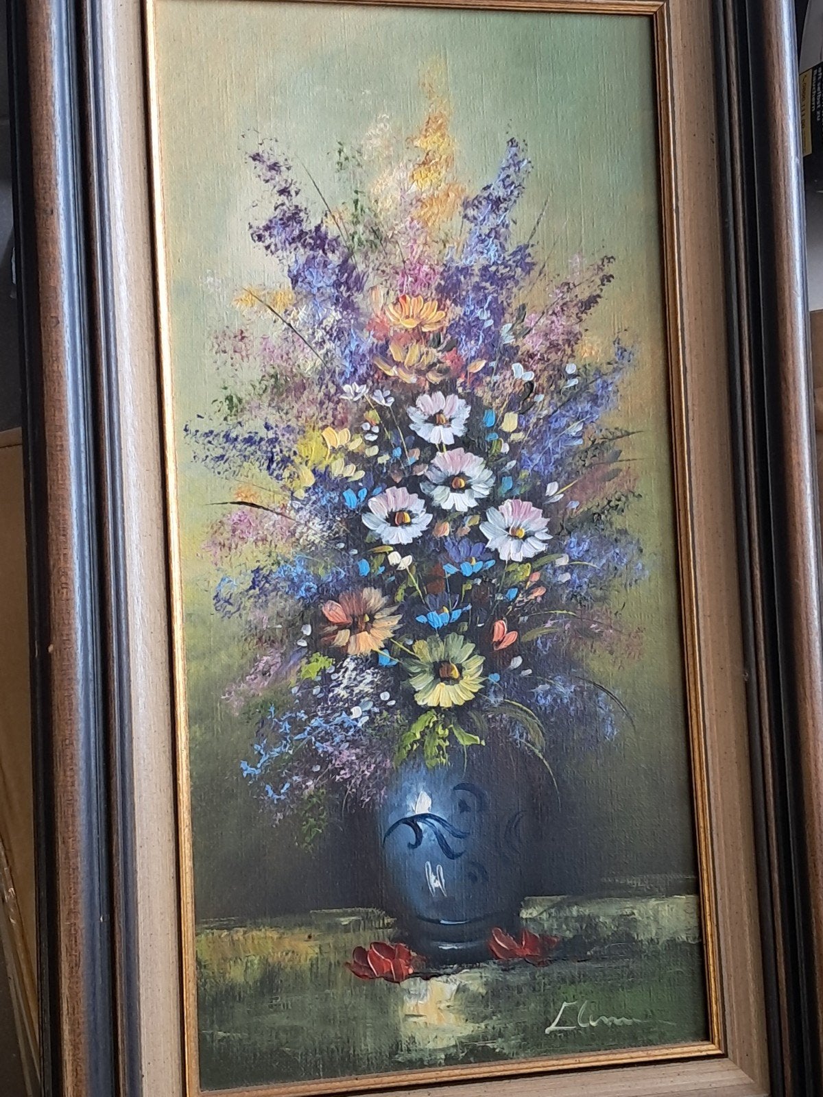 Schilderij L Lamm gesigneerd in uitstekende staat, Enlèvement, Signé