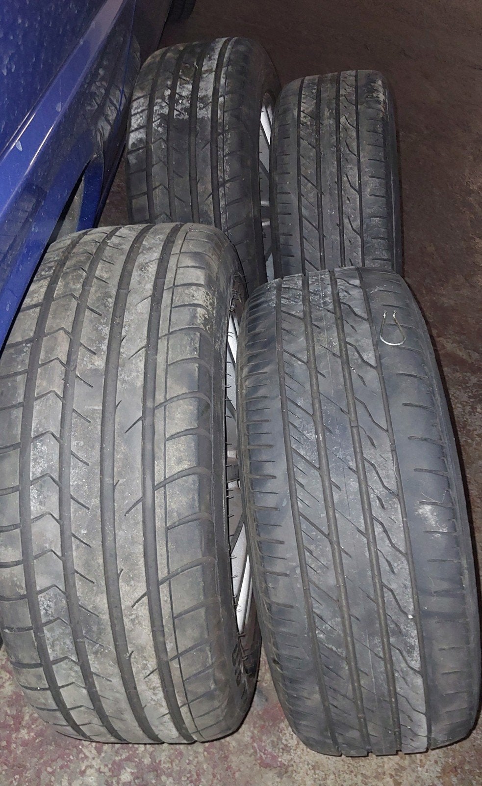 VW T4 lichtmetalen velgen met 225/55R17 camper California ba, Auto-onderdelen, Ophalen, Gebruikt, Vrachtwagen, 17 inch