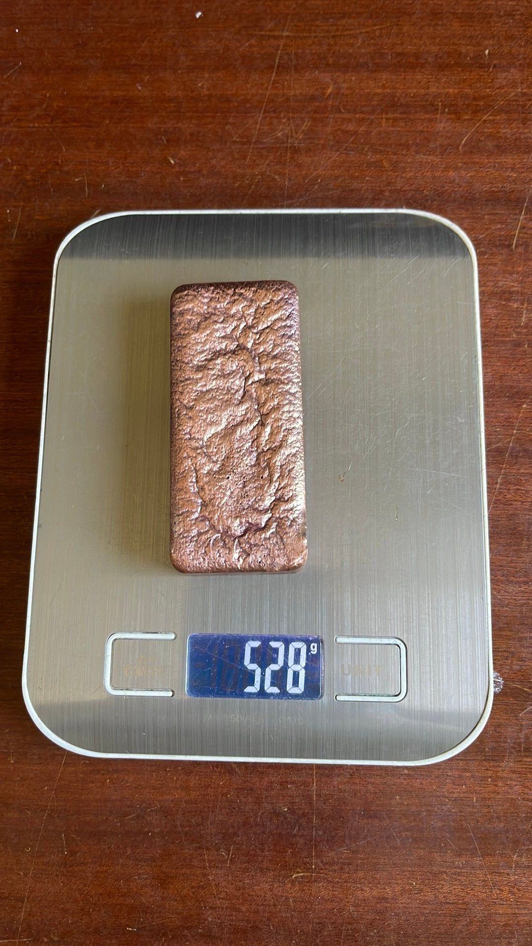 Handgegoten koperen ingot 530 g | Massief koper, Verzenden, Koper
