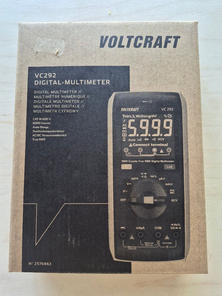 Multimetre Voltcraft VC292 Digital Multimeter, Doe-het-zelf en Bouw, Meetapparatuur, Ophalen, Nieuw, Multimeter