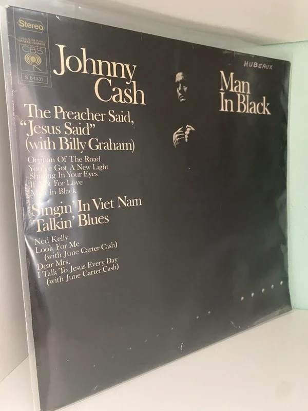Johnny Cash – Man In Black - Netherlands 1971, Cd's en Dvd's, Vinyl | Country en Western, LP, Gebruikt, Verzenden, Country