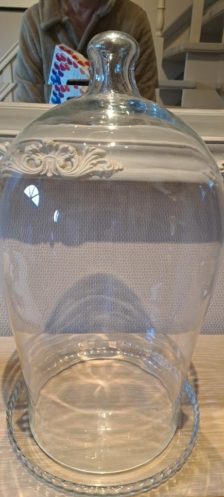 Grand dôme en verre sur une échelle, hauteur 43 cm, Enlèvement