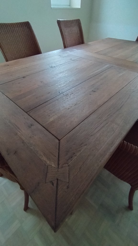 eetkamer tafel 200 x 100 eik - vincent sheppard, Ophalen, Zo goed als nieuw, Vintage modern, 4 tot 6 stoelen