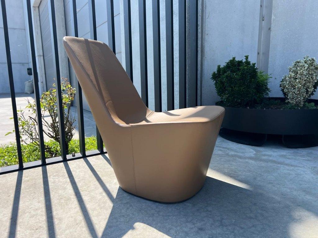 Vitra monopod leder fauteuil, Verzenden, Zo goed als nieuw, Leer, Design