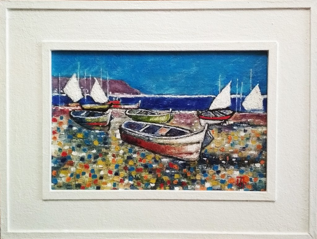 "Zeilen" Ingelijst schilderij, Verzenden