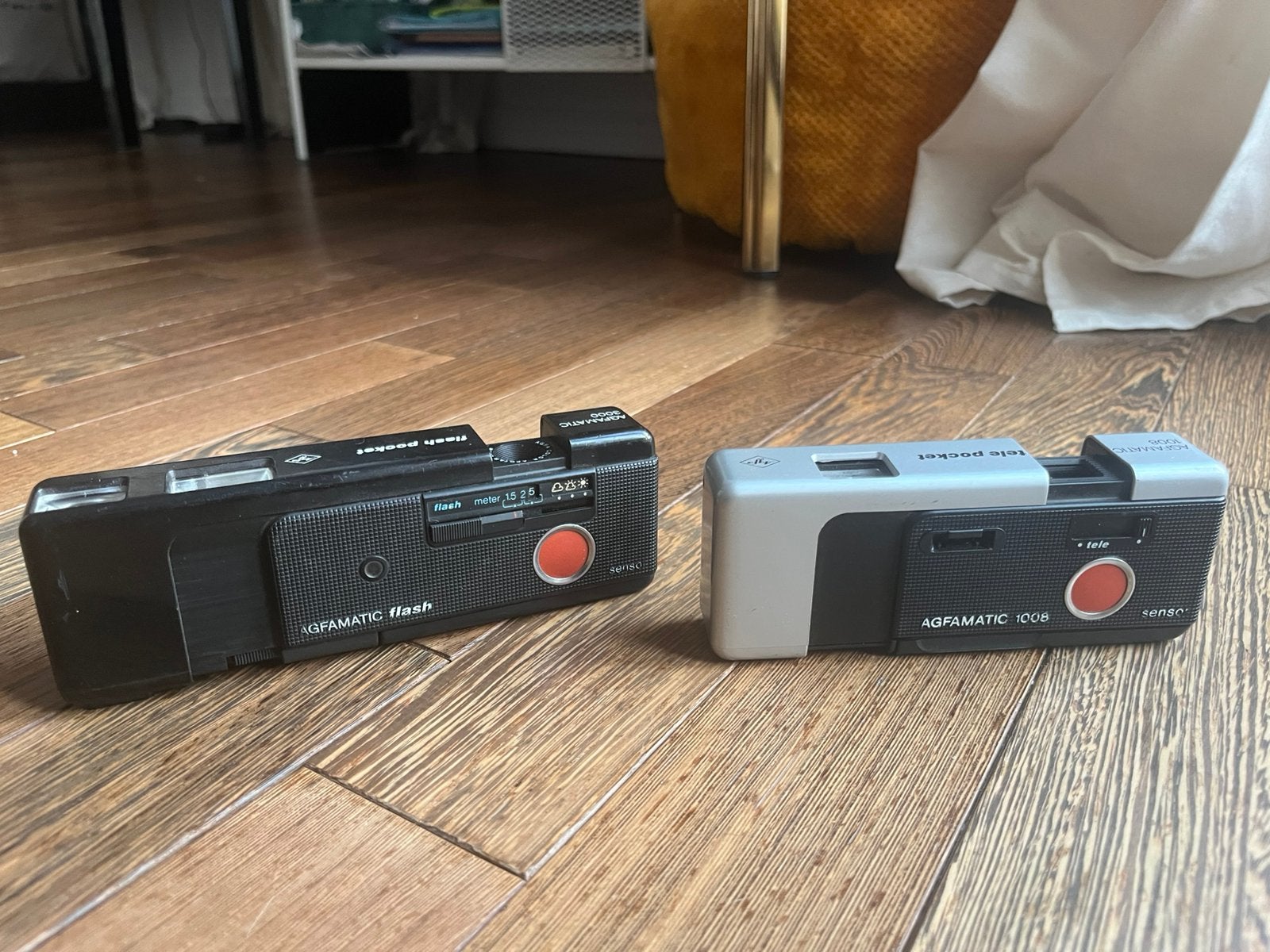 2 Agfamatic pocket camera’s/1008 Tele + 3000 Flash Pocket, Audio, Tv en Foto, Fotocamera's Analoog, Ophalen of Verzenden, Gebruikt