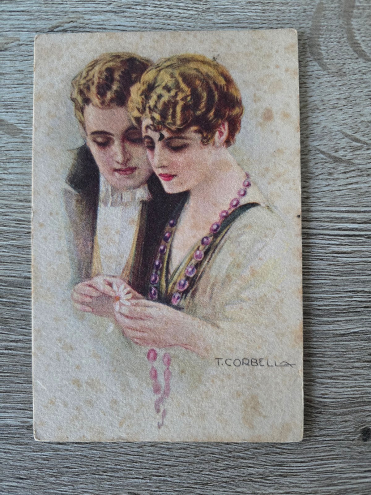 Carte postale Art Déco signée T. Corbella, 1920, Enlèvement ou Envoi