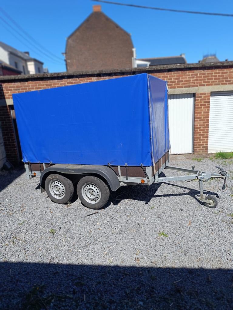 Remorque basche double essieux pour 750kg état neuf, Autos : Divers, Remorques