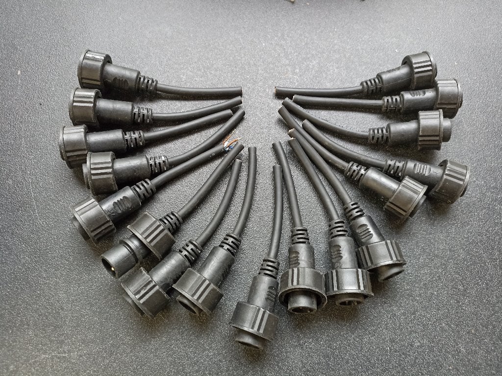 17 connecteurs mâle ip 65 (DMX signal) > câbles 12cm, Musique & Instruments, Enlèvement ou Envoi, Neuf, Lumières, Couleur