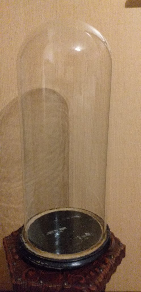 cloche en verre vintage, Enlèvement ou Envoi, Utilisé, Avec pied