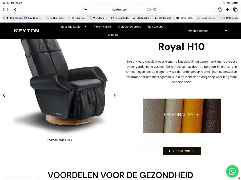 Massage zetel van het merk Keyton. Top kwaliteit, Sport en Fitness, Massageproducten, Ophalen, Zo goed als nieuw, Massagestoel of Kussen