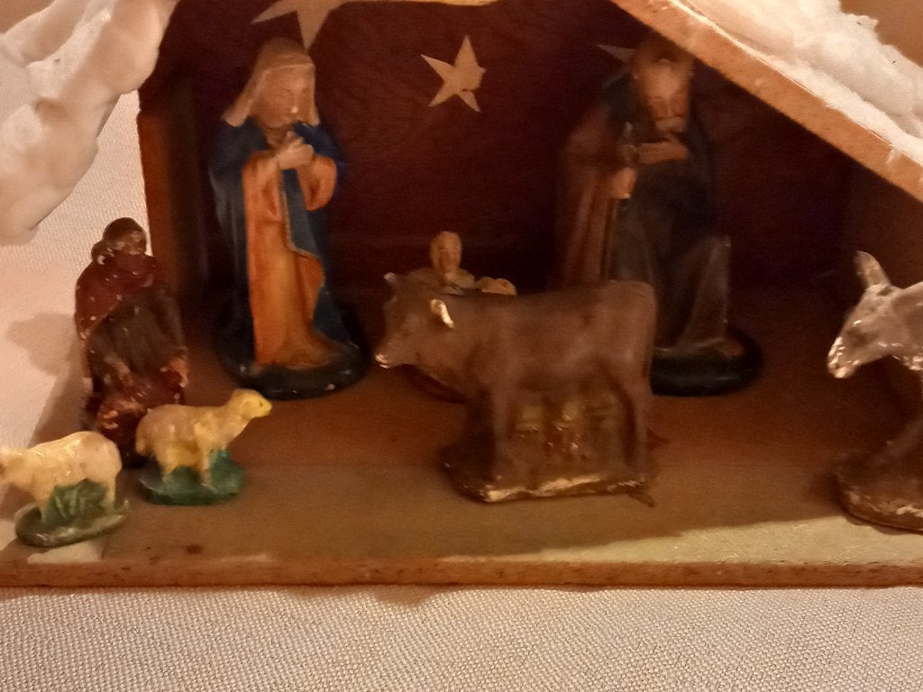 vintage kerststal, Diversen, Ophalen, Gebruikt