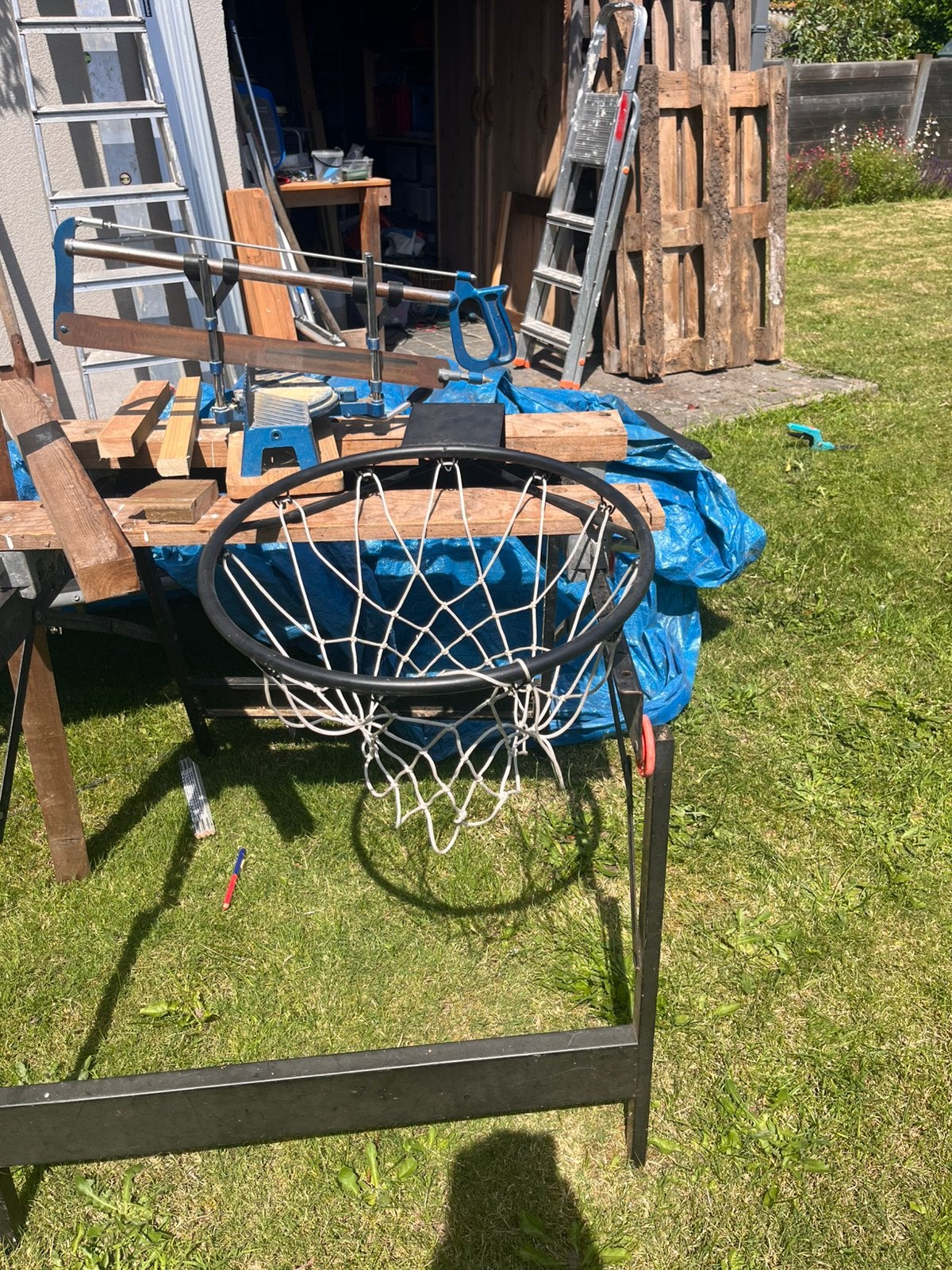 Basketbal ring zwart, Ophalen, Zo goed als nieuw