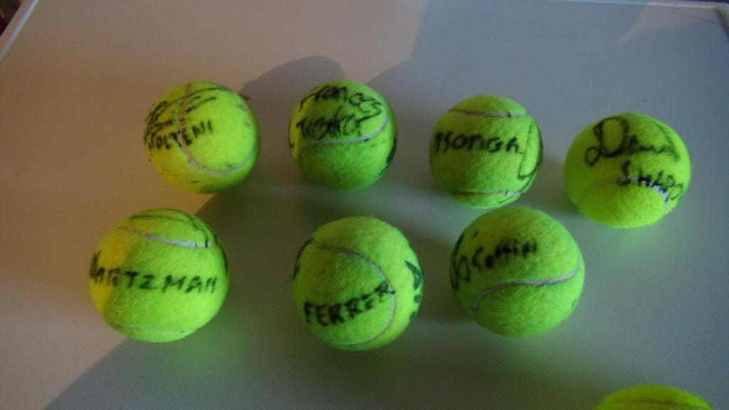 tennis ballen HEAD ATP tour gesigneerd ( 7x ), Sport en Fitness, Tennis, Ophalen of Verzenden, Ballen, Head