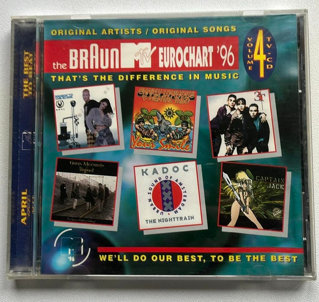 Braun MTV Eurochart ‘96 - Vol.4 - CD, Cd's en Dvd's, Ophalen of Verzenden, Zo goed als nieuw