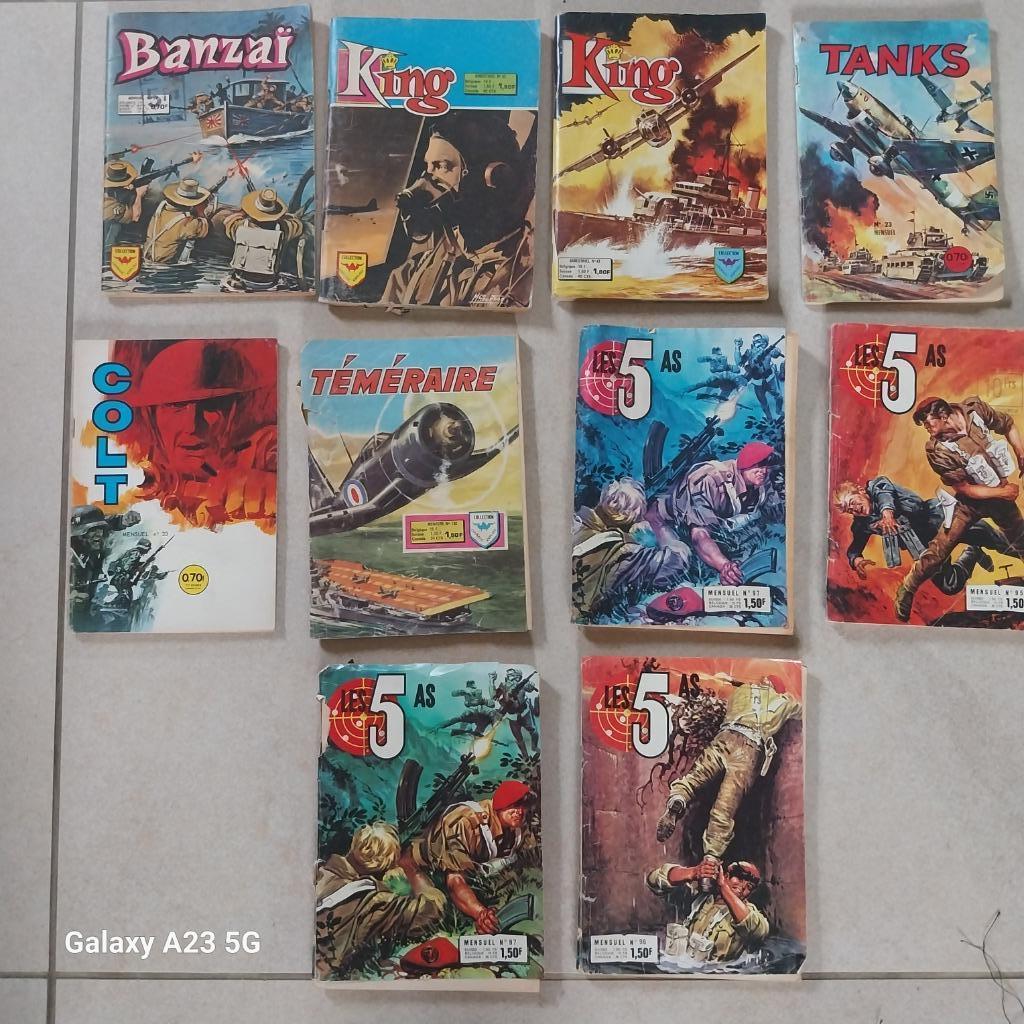 Lot de 10 livres BD noir et blanc -Guerre 40/45-, Livres, Plusieurs BD, Enlèvement, Utilisé, Divers auteurs