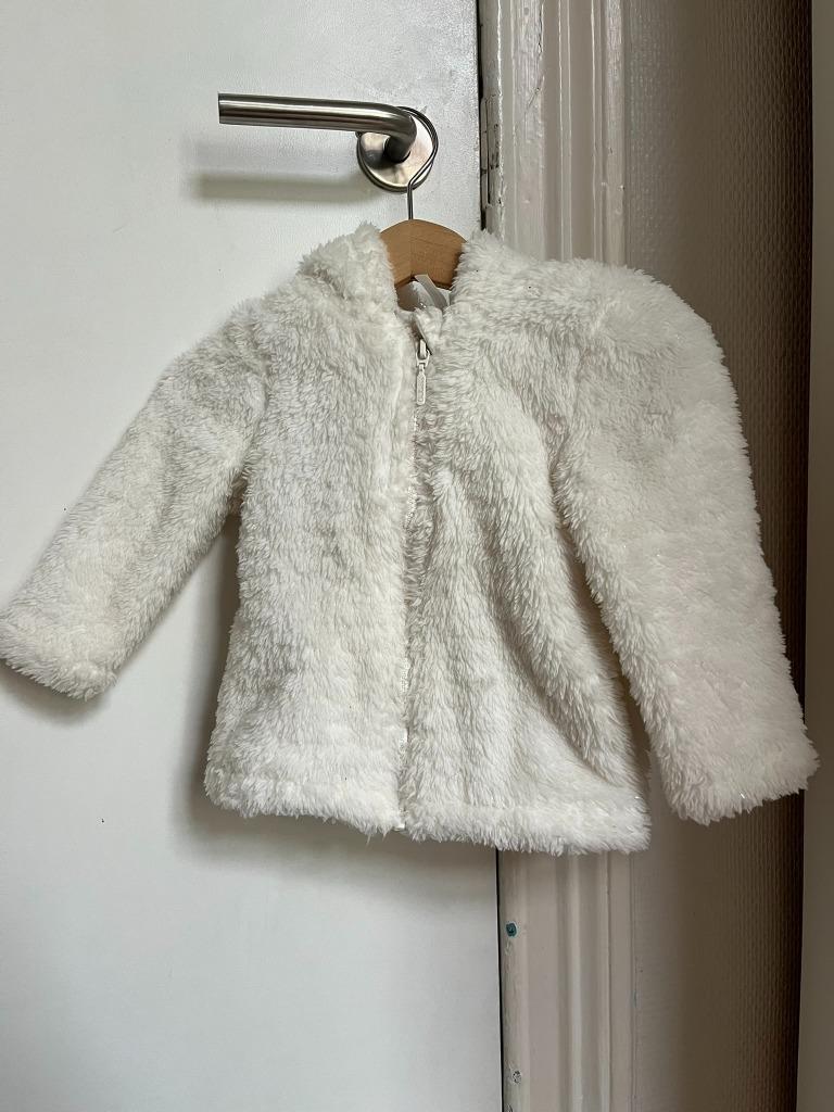 Wit warm vestje met kap -maat 80, Kinderen en Baby's, Ophalen, Gebruikt, Orchestra, Truitje of Vestje
