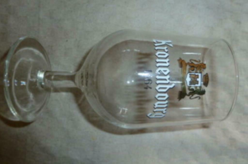 #M bier glas KRONENBOURG 1664 0,25 L68 Made in France, Verzamelen, Glas en Drinkglazen, Ophalen of Verzenden, Nieuw, Bierglas