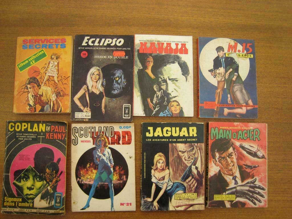 comics pocket pour adulte espionnage, Plusieurs comics, Envoi, Utilisé, Europe