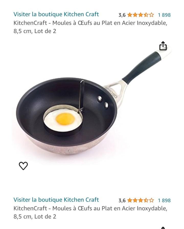 Moules à oeufs au plat en acier inoxydable lot 150 pièces, Comme neuf