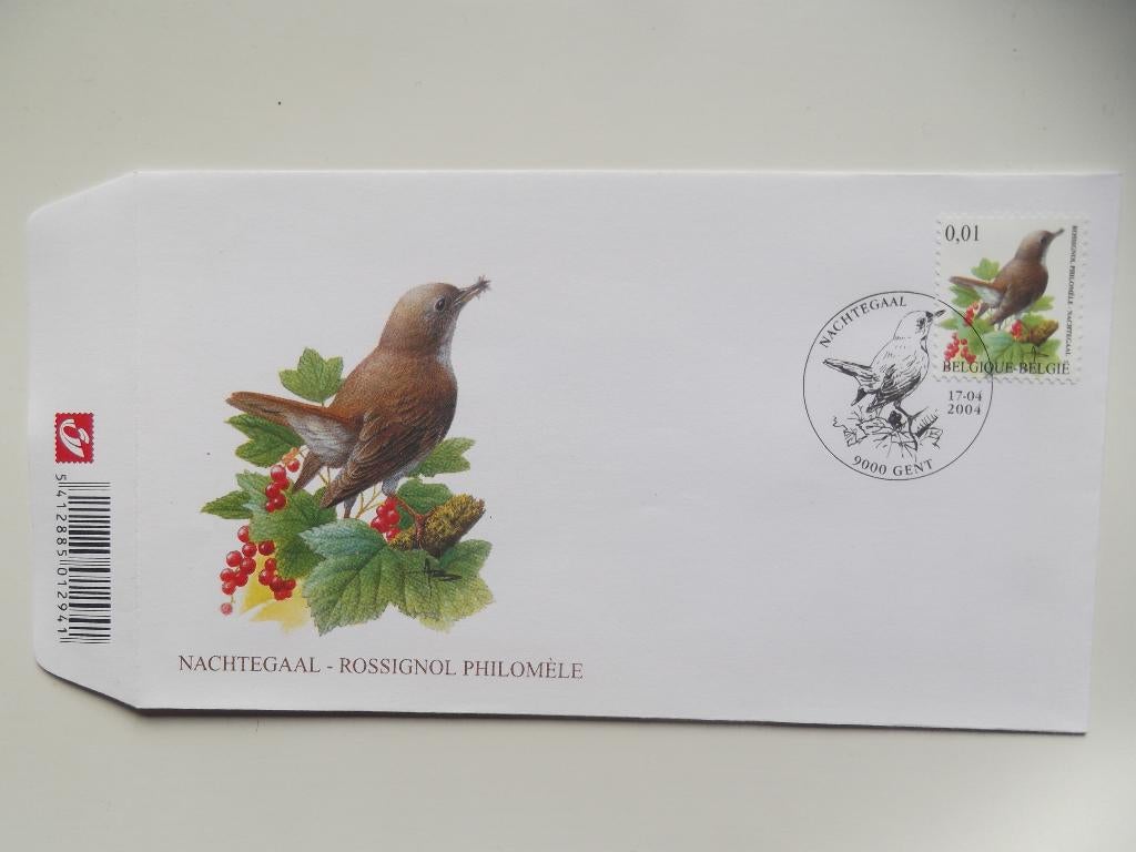 FDC Buzin 3264 Rossignol philomèle - Nachtegaal, Ophalen of Verzenden, Postfris, 1e dag stempel, Met envelop