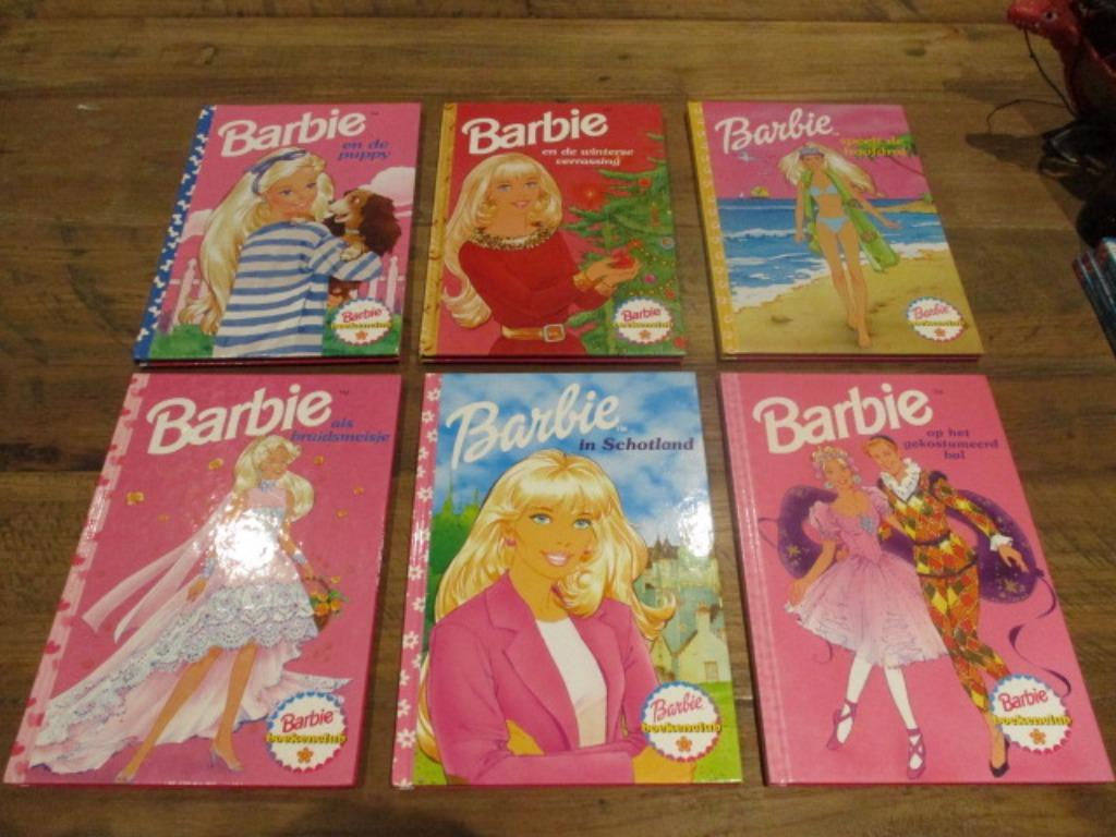 6 barbie Mattel , lees - prent boekenn, Ophalen of Verzenden, Zo goed als nieuw, Jongen of Meisje, Sprookjes