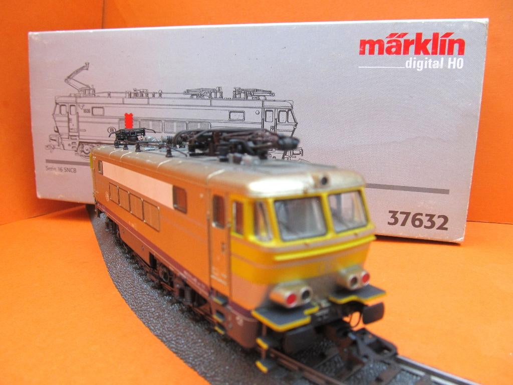 MÄRKLIN 37632 - LOCO SNCB serie 16 GOUD - DIGITAAL - H0 1:87, Hobby en Vrije tijd, Wisselstroom, Gebruikt, Locomotief, Ophalen of Verzenden
