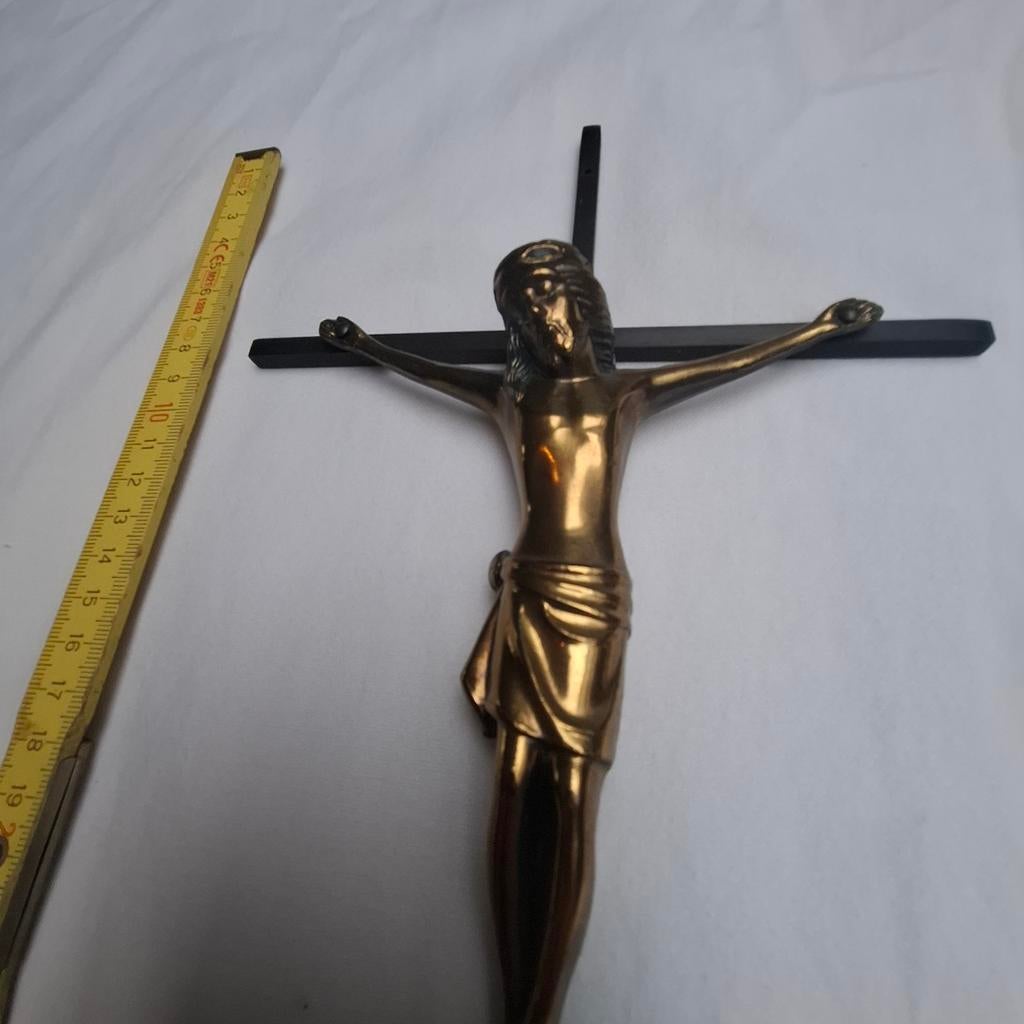 vintage messing Crucifix, Ophalen of Verzenden