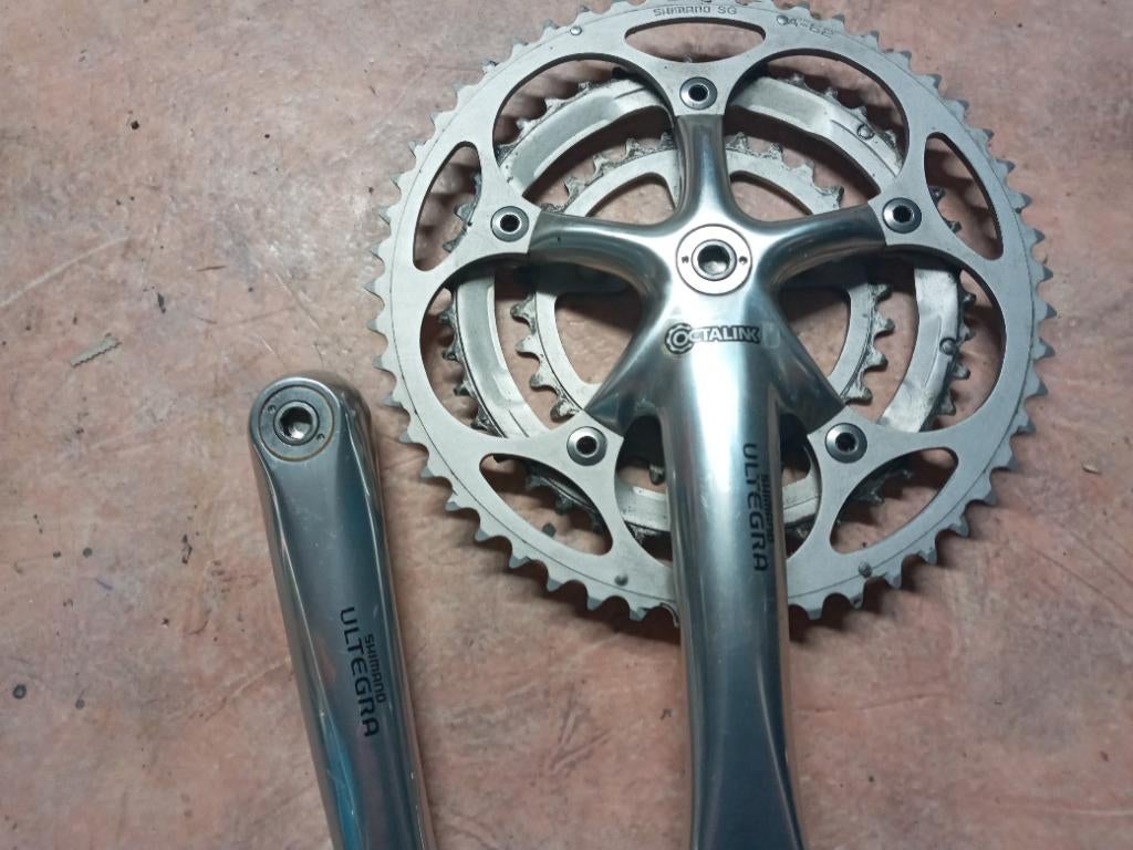 Shimano crankstel,  octalink + trapas, Envoi, Comme neuf, Pédalier ou Pédales, Shimano