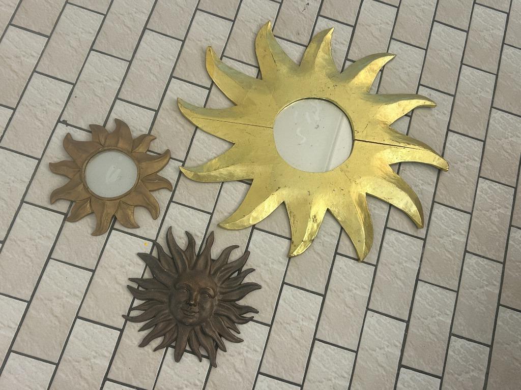 decoratieve ster (spiegel) en zon (3 stuks), Antiek en Kunst, Ophalen