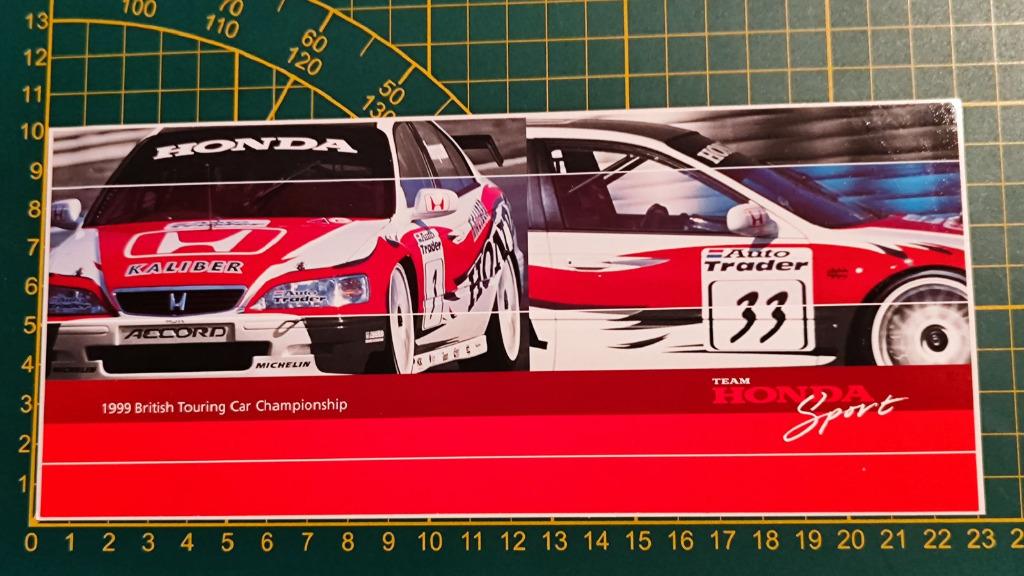 Sticker BTCC Honda Sport Accord Peter Kox 1999 (Groot), Ophalen of Verzenden, Sport