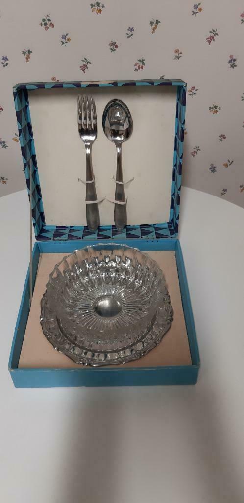 salade set vintage, Nieuw, Ophalen of Verzenden, Glas, Kom(men)