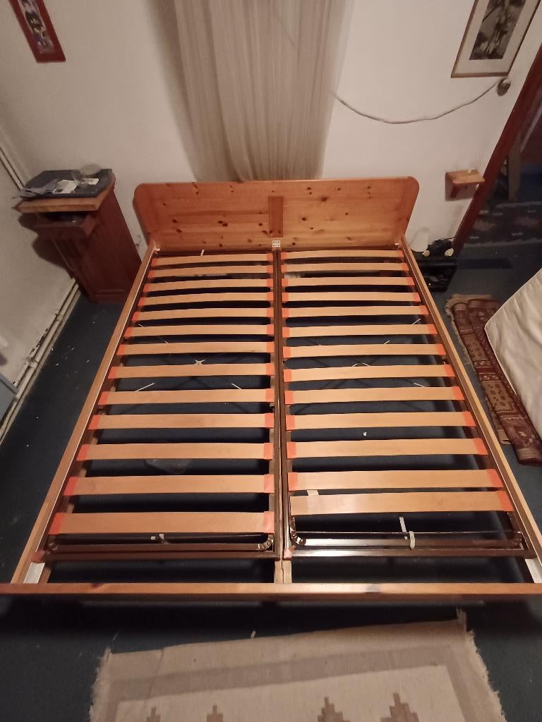 Lit Ikea, Pin, Comme neuf, Enlèvement, 180 cm