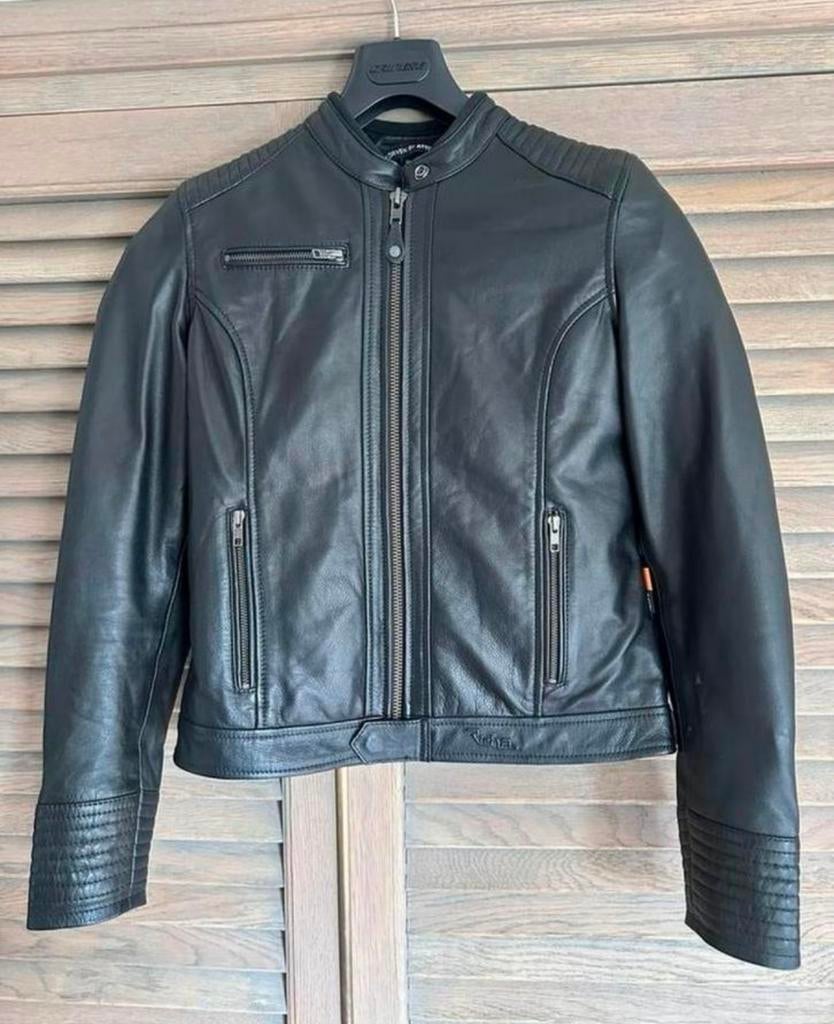 Richa zwarte lederen motorvest M38 !! 1x gebruikt !!, Enlèvement ou Envoi