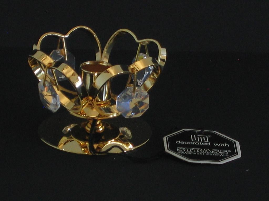 KAARSHOUDER IN SWAROVSKI - HARTJE  -  1222, Ophalen
